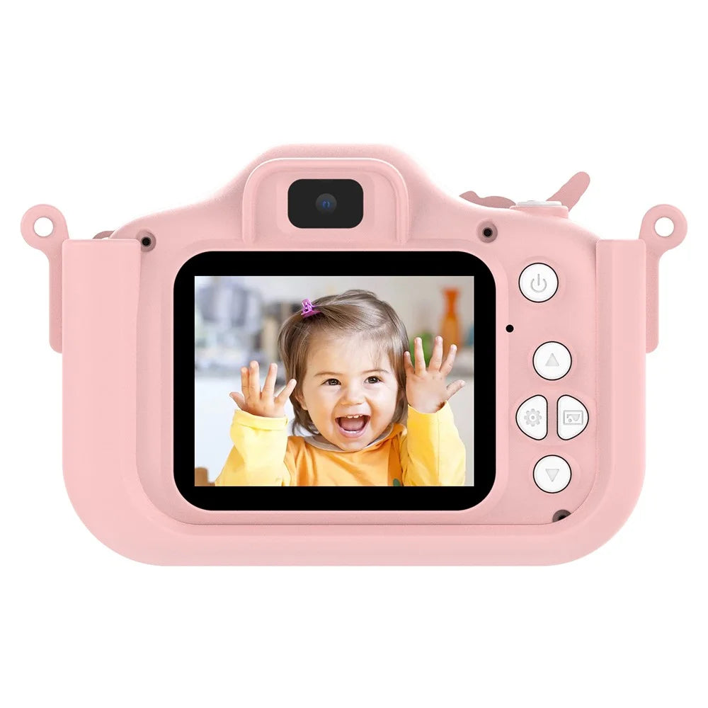 X10S 2.0" HD Screen Dual Lens Kids Camera Cute Shape 1080P Video Camera Support 32GB TF Card - Pink - 3