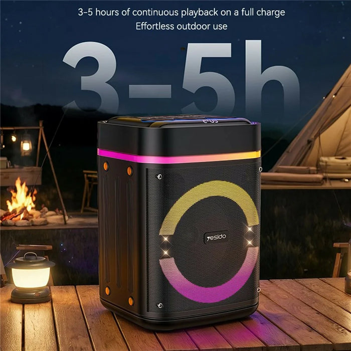 YESIDO YSW51 Portable 45W TWS Bluetooth-compatible Speaker with Dual Microphone for Outdoor Karaoke - 6