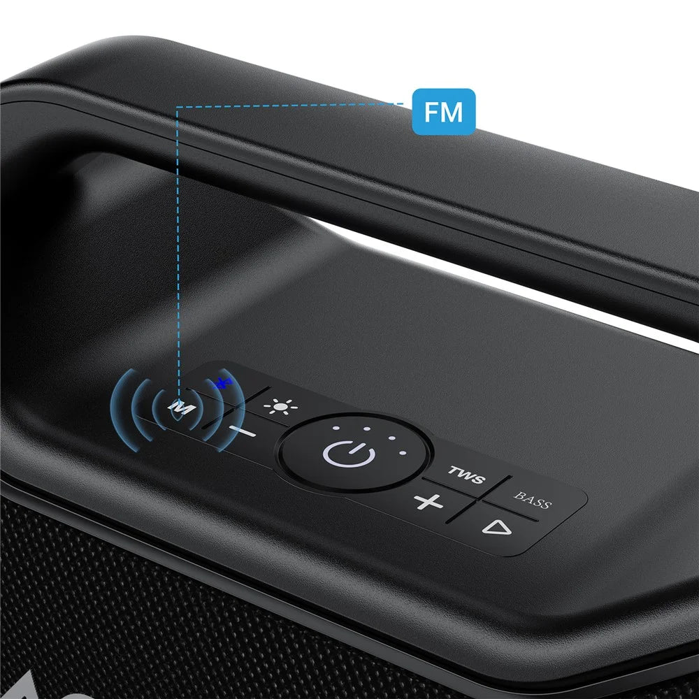 ACEFAST K14 Portable Karaoke Machine 120W Peak Bluetooth-compatible 6.0 Wireless Speaker with Dual Mics - Balck - 5