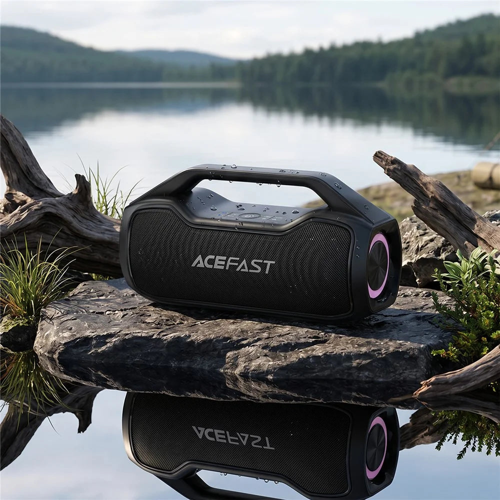 ACEFAST K14 Portable Karaoke Machine 120W Peak Bluetooth-compatible 6.0 Wireless Speaker with Dual Mics - Balck - 6