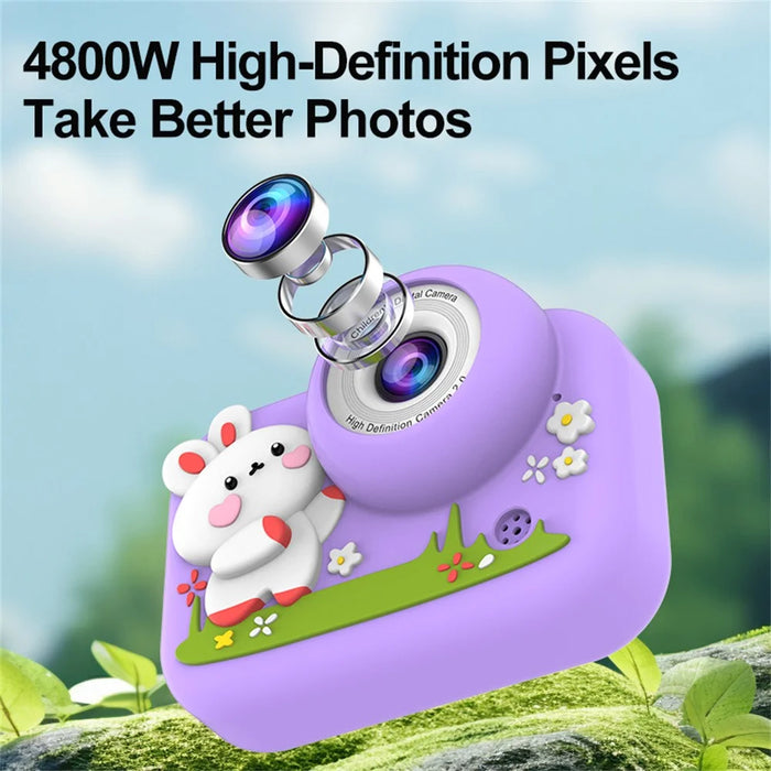 M03 Kids Camera Dual Lens 2.0 Inch IPS Screen 1080P Video Digital Camera with MP3 Player - Blue Panda - 5