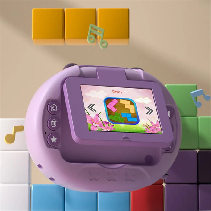 K62 2.4" Flip-Up HD Screen Kids Camera with Tripod Stand, Lanyard Portable Mini Camera for Taking Photos, Videos - Cat - 6