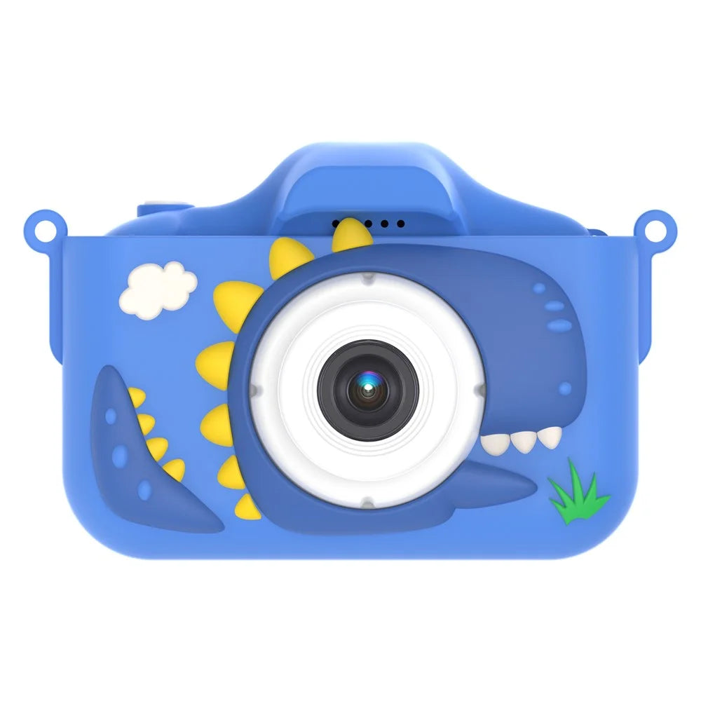 X13S Cartoon Dinosaur 2.0 Inch IPS Screen Video Recorder Kids Camera, No TF Card (CE Certified) - Blue - 1