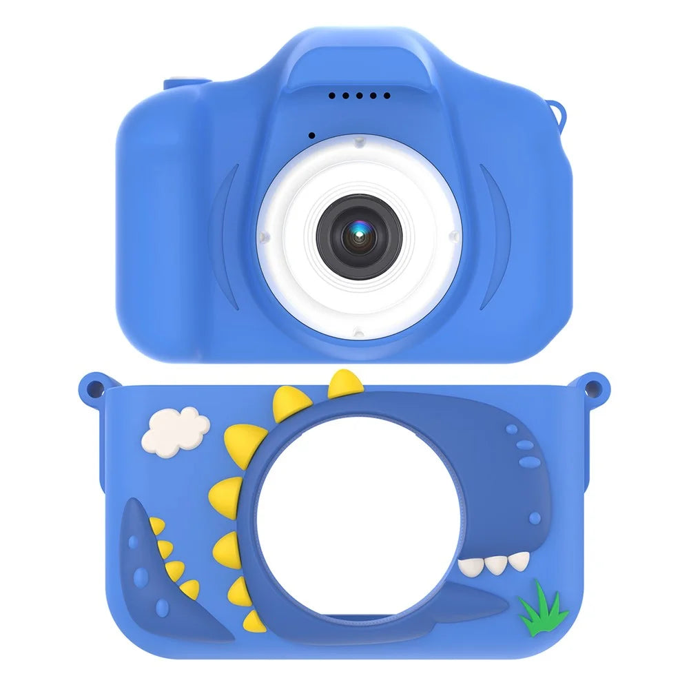X13S Cartoon Dinosaur 2.0 Inch IPS Screen Video Recorder Kids Camera, No TF Card (CE Certified) - Blue - 4
