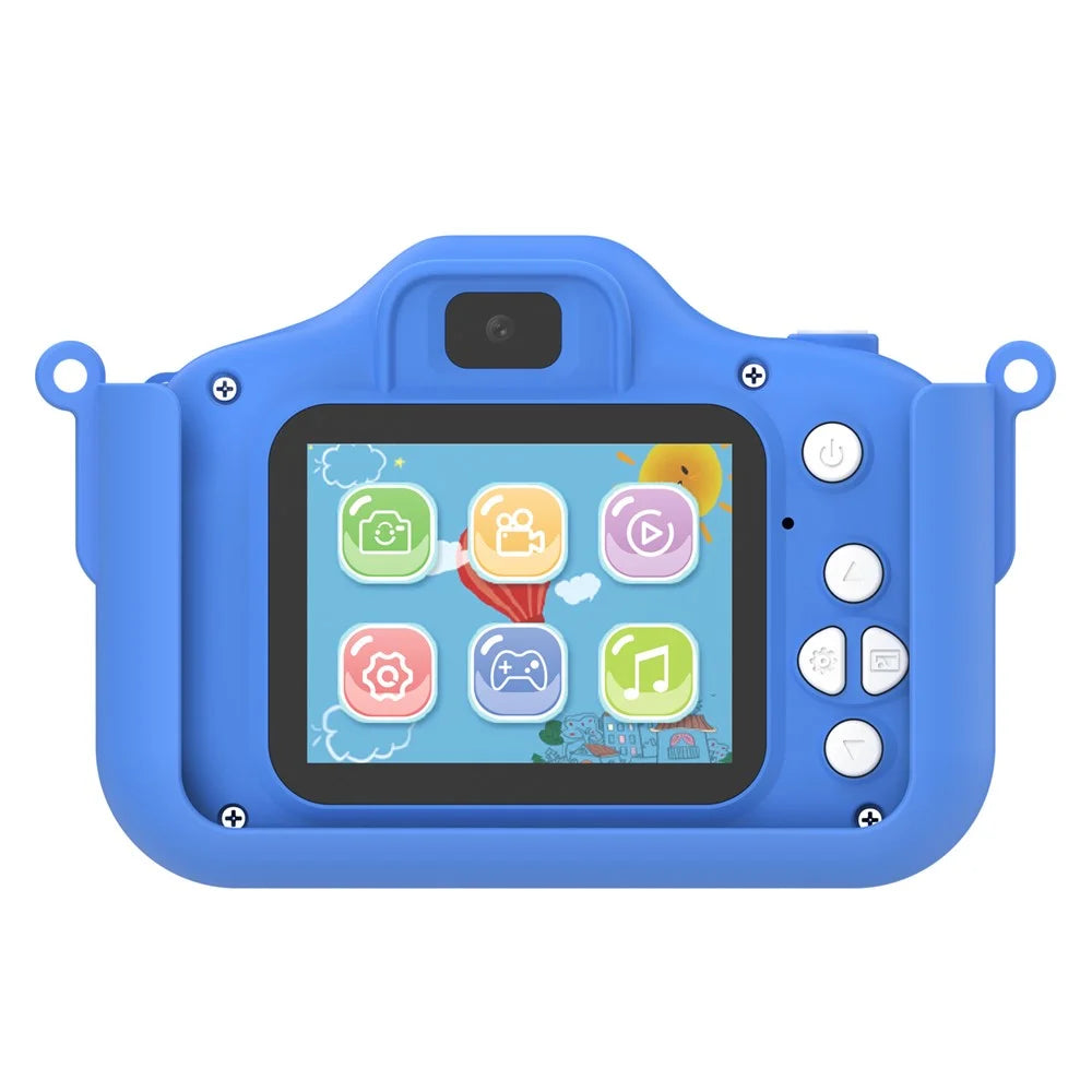X13S Cartoon Dinosaur Dual Lens Kids Camera Toy with 32G TF Card + Card Reader (CE Certified) - Blue - 7