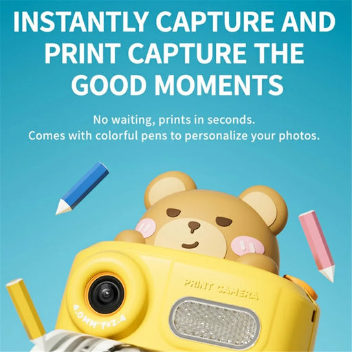 KOOOL K64 Children HD Dual Lenses Instant Camera for Photography and Video Recording - Bear - 2