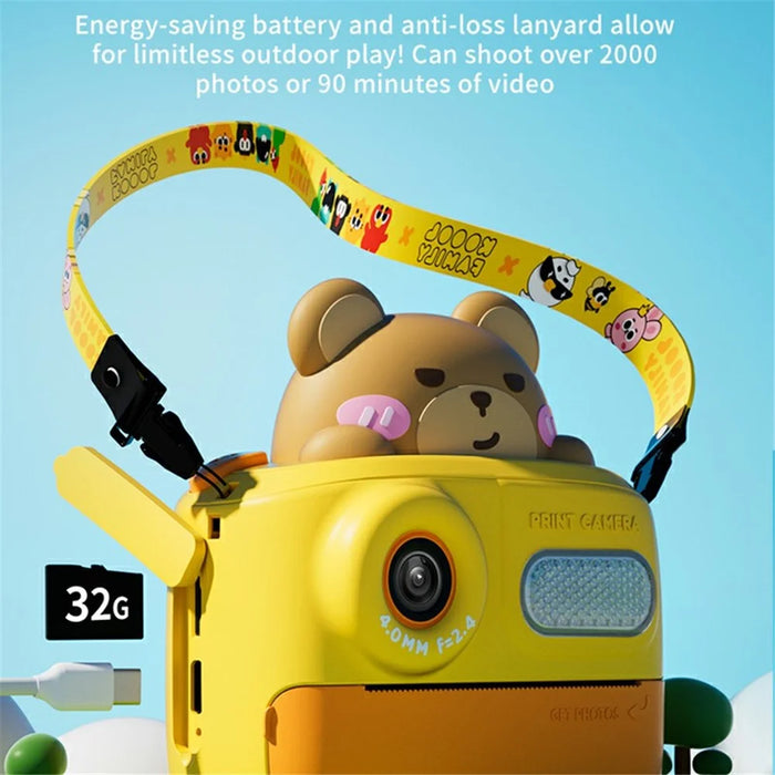 KOOOL K64 Children HD Dual Lenses Instant Camera for Photography and Video Recording - Bear - 6