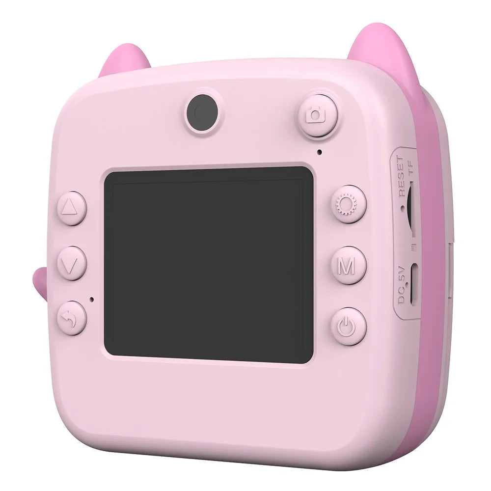 A21 2.4-inch Screen Kids Instant Camera Rechargeable Camera Toy with Print Paper - Pink - 3