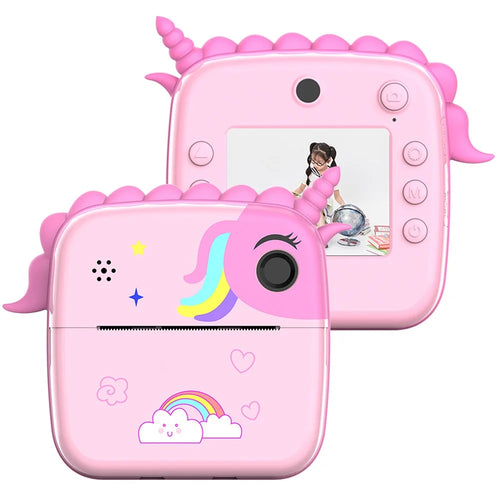 A20 2.4-inch Screen Kids Instant Camera Rechargeable Photo Printing Camera Toy - Pink - 1