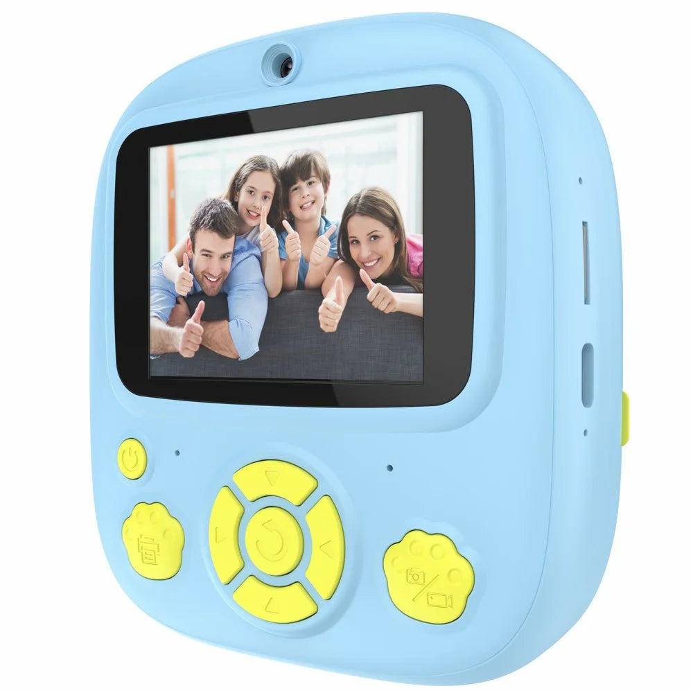 P5 Photo Printer Children Birthday Gift 2.4-Inch Kids Instant HD Video Print Camera - Blue - 2