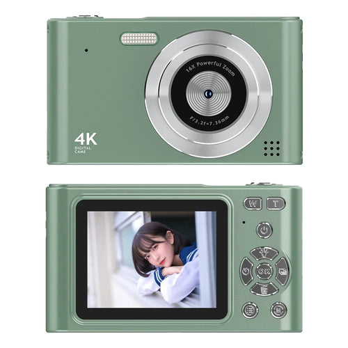 H15 Retro CCD Camera 16X Digital Zoom 1080P HD Video Recording Digital Camera with 2.4 Inch IPS Screen - Green - 1