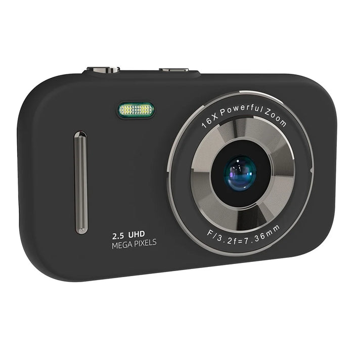 H17 2.8-inch IPS Screen Digital Camera HD Dual Lens CCD Camera with 32G TF Card + Card Reader - Black - 3
