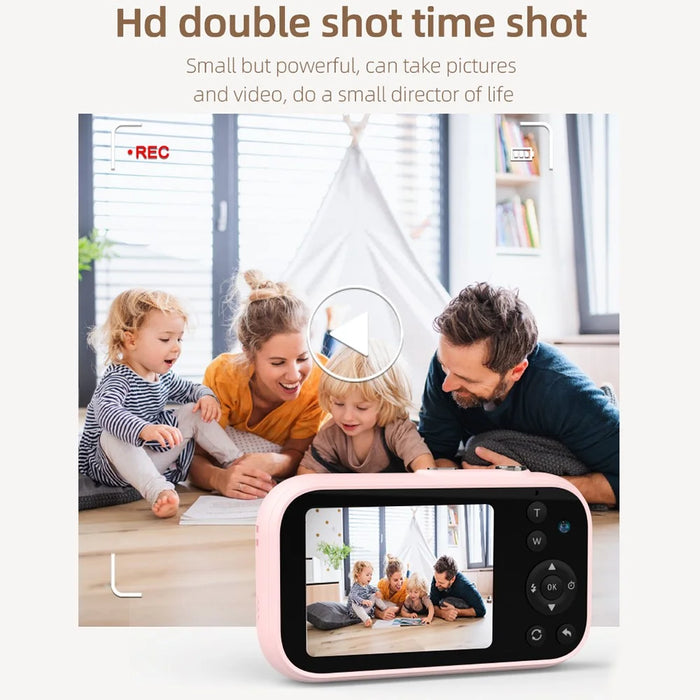 H17 2.8-inch IPS Screen Digital Camera HD Dual Lens CCD Camera with 32G TF Card + Card Reader - Black - 5
