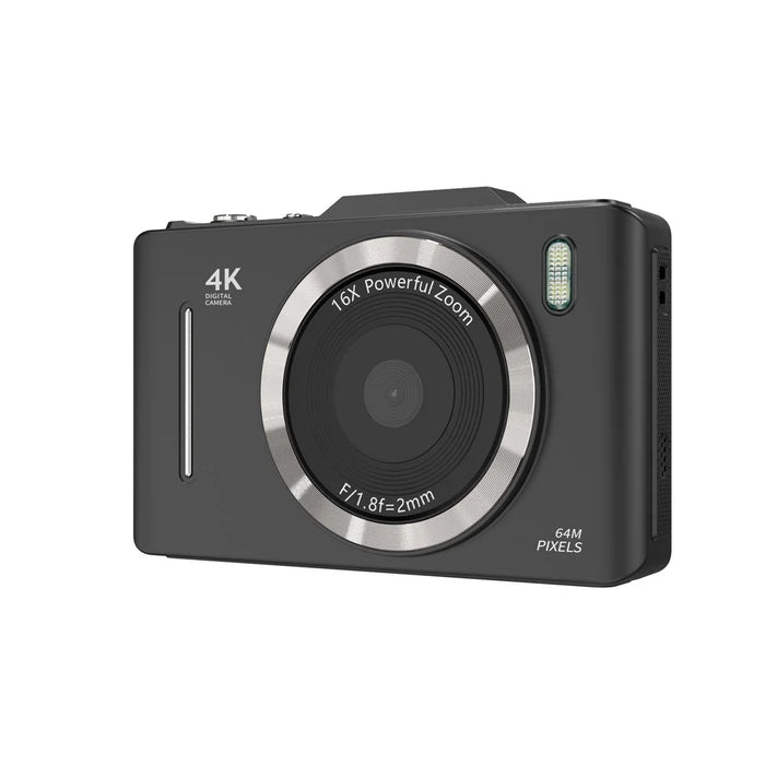 H16 2.8-inch IPS Screen Digital Camera 16x Zoom Anti-Shake CCD Camera with 32G TF Card + Card Reader - Black - 2