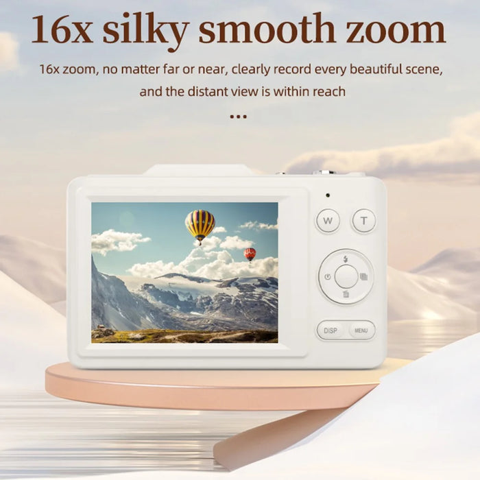 H16 2.8-inch IPS Screen Digital Camera 16x Zoom Anti-Shake CCD Camera with 32G TF Card + Card Reader - Black - 5