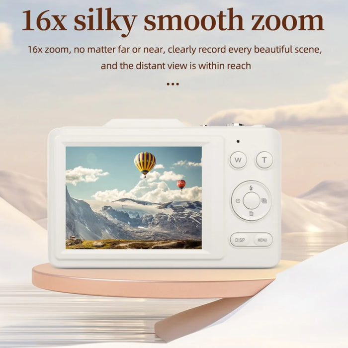 H16 Digital Camera with 2.8 Inch IPS Screen 16X Digital Zoom Anti-Shake CCD Camera Built-In Flash - Black - 5