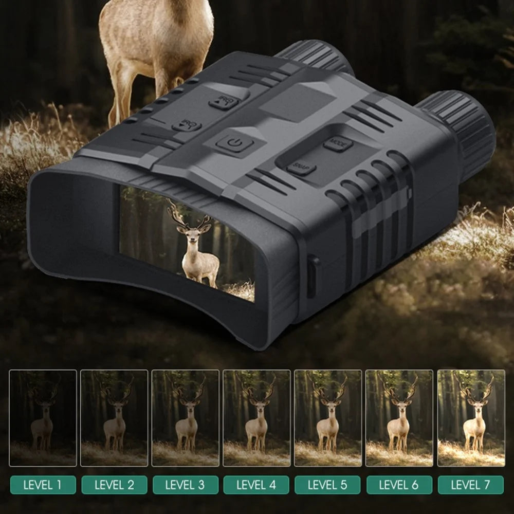 N003 Night Vision Goggles for Hunting, Full Color 4K HD Video WiFi Infrared Binoculars with 3.2 inch Screen - 4