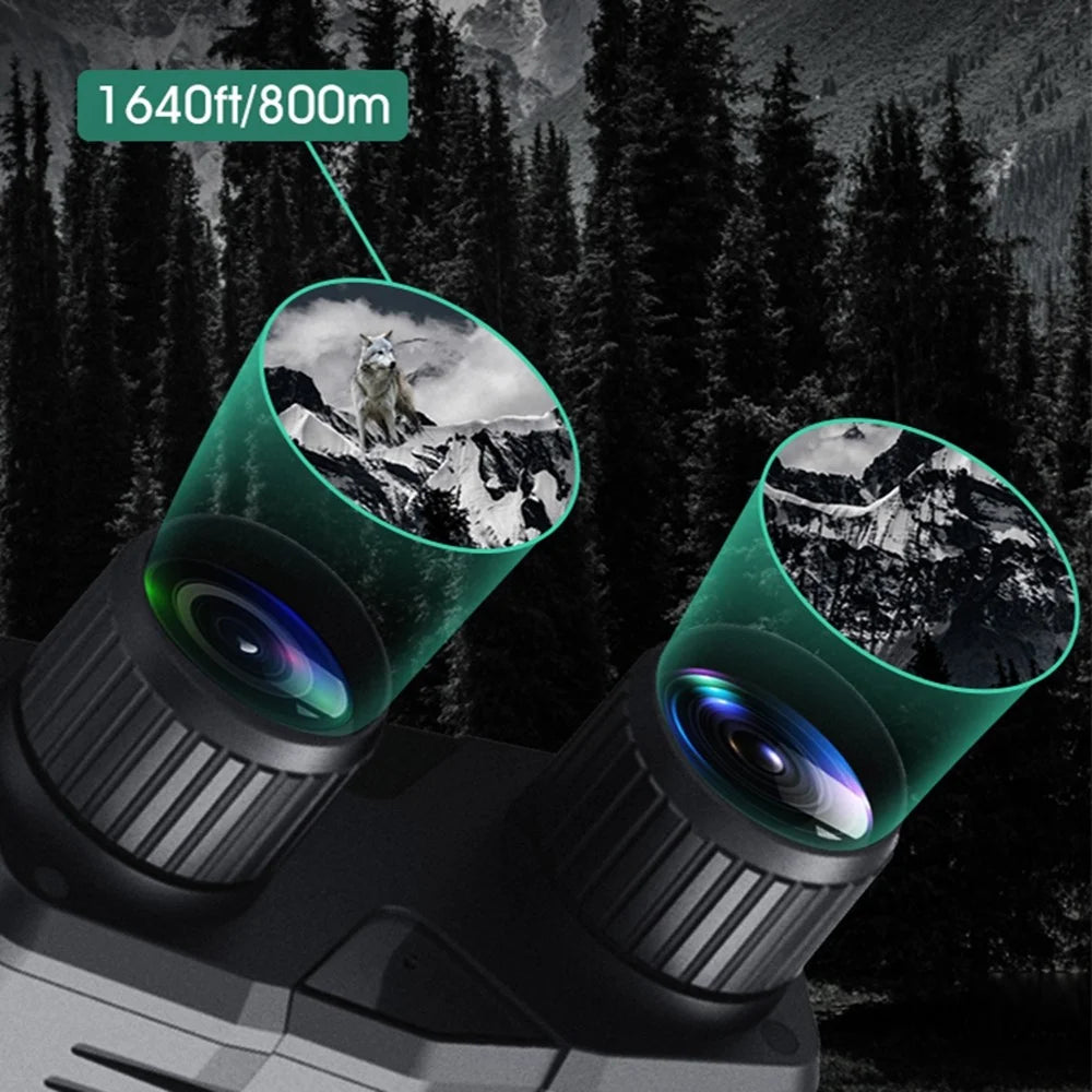 N003 Night Vision Goggles for Hunting, Full Color 4K HD Video WiFi Infrared Binoculars with 3.2 inch Screen - 5