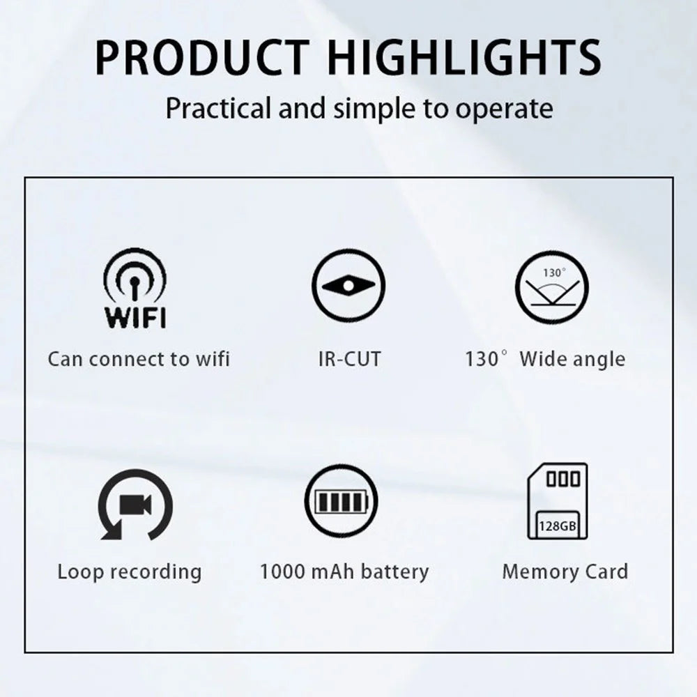 L16 HD Action Camera Night Vision Law Enforcement Sound Recording Video Recorder, No Memory Card - 4