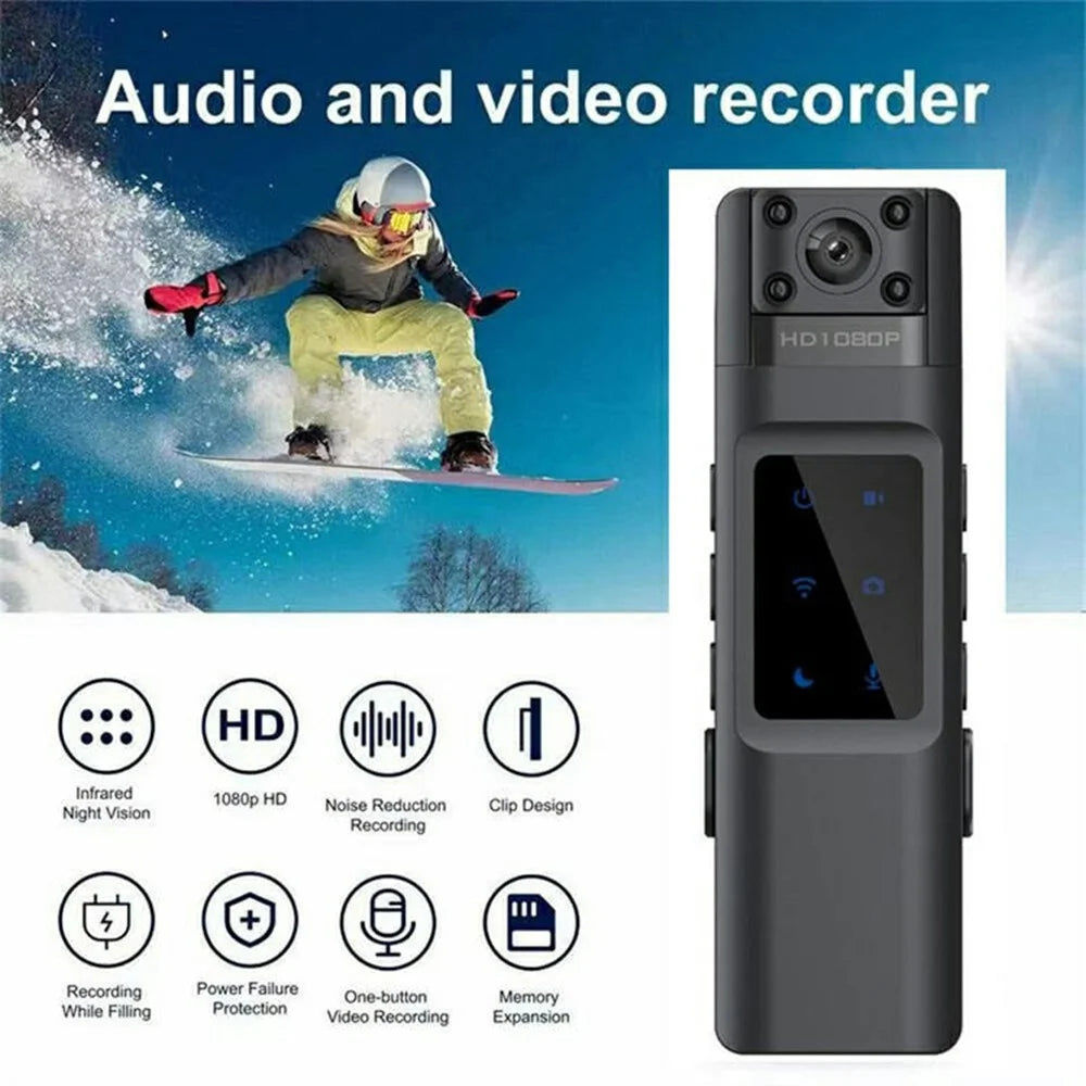 L13 HD Night Vision WiFi Action Camera Law Enforcement Sound Recording Video Recorder, No Memory Card - 2
