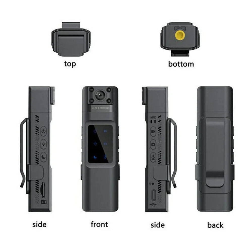 L13 HD Night Vision WiFi Action Camera Law Enforcement Sound Recording Video Recorder, No Memory Card - 5