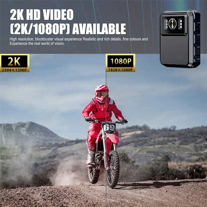 L9 Night Vision Body Camera for Motorcycle Riding 2.0-inch Screen 2K HD WiFi Camcorder - 3