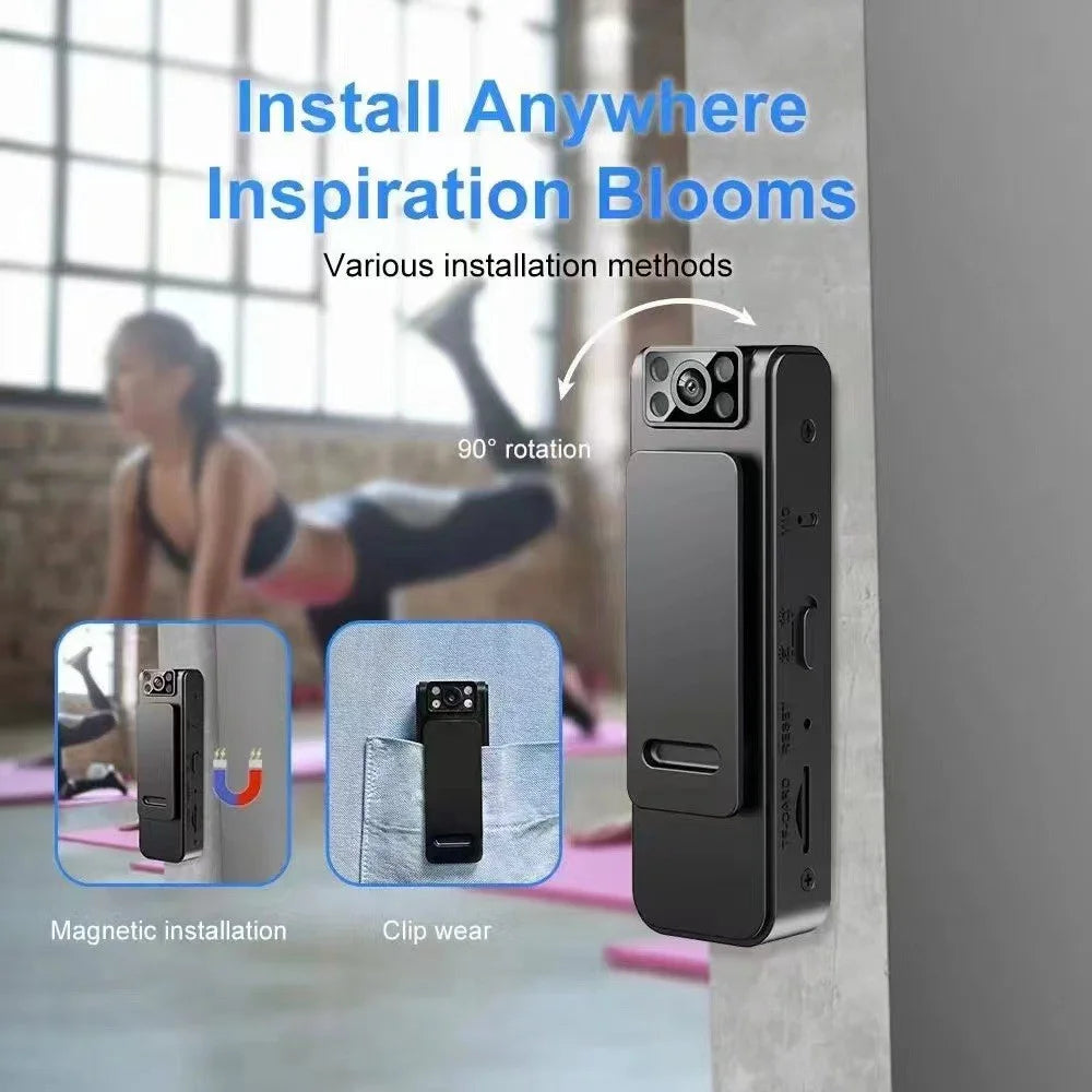 L8+ WiFi HD 1080P Mini Camera Back Clip Bodycam Voice and Audio Recorder for Law Enforcement - 5