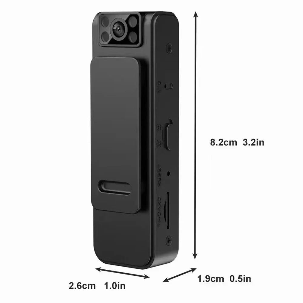 L8+ WiFi HD 1080P Mini Camera Back Clip Bodycam Voice and Audio Recorder for Law Enforcement - 7
