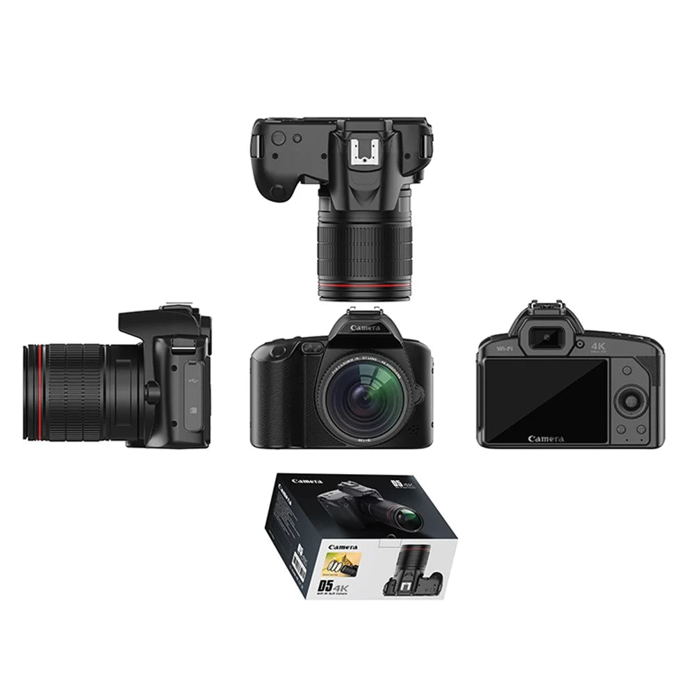 D5 3" Display HD Digital Camera with Fill Light, 4K Dual Lens Night Vision WiFi DV Camcorder - 6