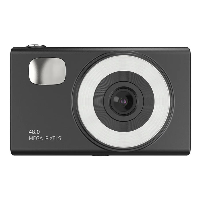 H12 Portable 2.8-inch IPS Screen Digital Camera Student HD CCD Camera (No Memory Card) - Black - 2