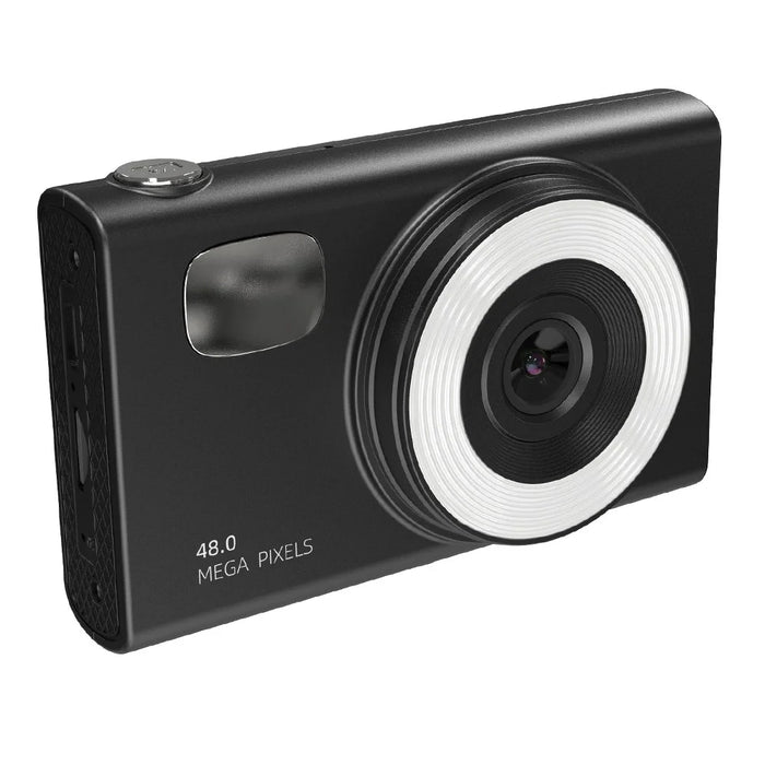 H12 Portable 2.8-inch IPS Screen Digital Camera Student HD CCD Camera with 32G TF Card + Card Reader - Black - 5