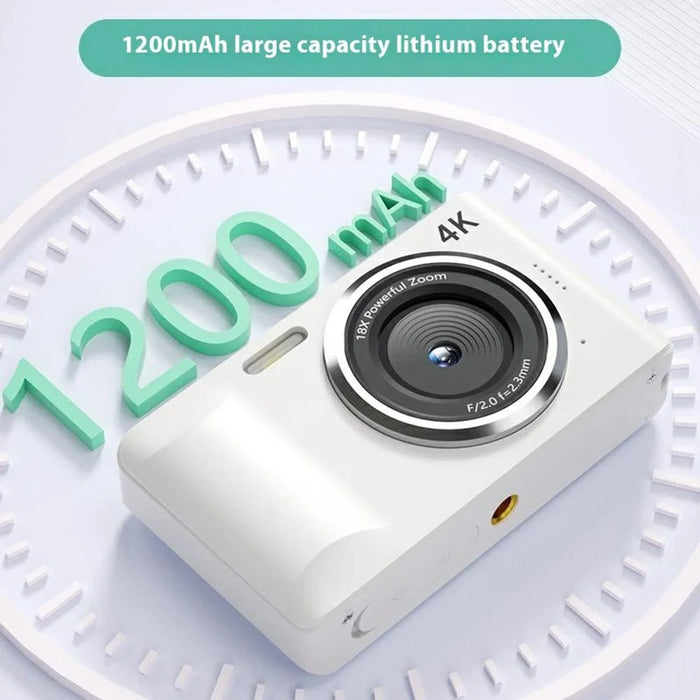FC001 2.8-inch IPS Screen Digital Camera Student HD CCD Camera (No Memory Card) - White - 3