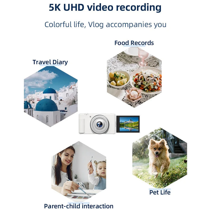 FC003 Digital Camera 2.8 Inch IPS Screen 1200W HD CCD Vlogging Camcorder - 5