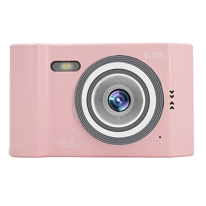 AC06C Students 2.8 Inch CCD Retro Digital Camera HD 16X Zoom 48MP Video Recorder - Pink - 3