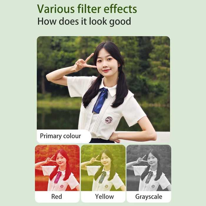 H13 2.8 Inch Flip Screen CCD Digital Camera Built-In Fill Light HD Photo Video Recorder - Green - 6