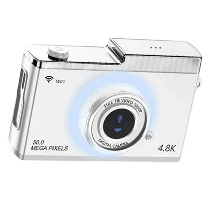 Y5 2.4 Inch HD Dual Lens Retro Digital CCD Camera Video Recording 8X Zoom Camera - White - 1