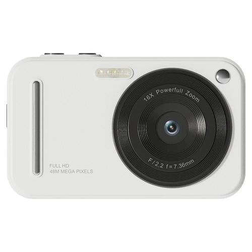 X5 2.4 inch HD Video Camera for Teens 48MP 16X Zoom CCD Camera Video Recorder - White - 1