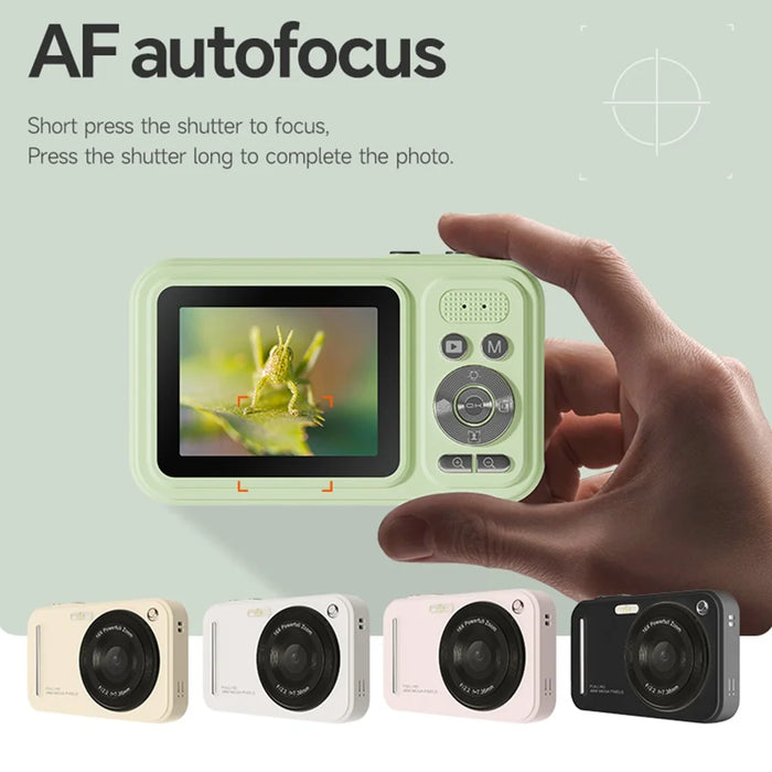 X5 2.4 inch HD Video Camera for Teens 48MP 16X Zoom CCD Camera Video Recorder - White - 2