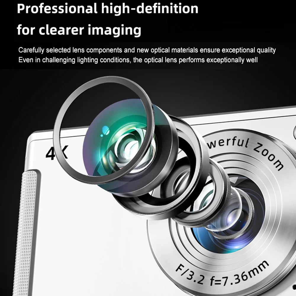 M06 2.8 Inch Digital Camera HD Video Recorder 16X Zoom Retro Student CCD Camera without TF Card - Black - 3