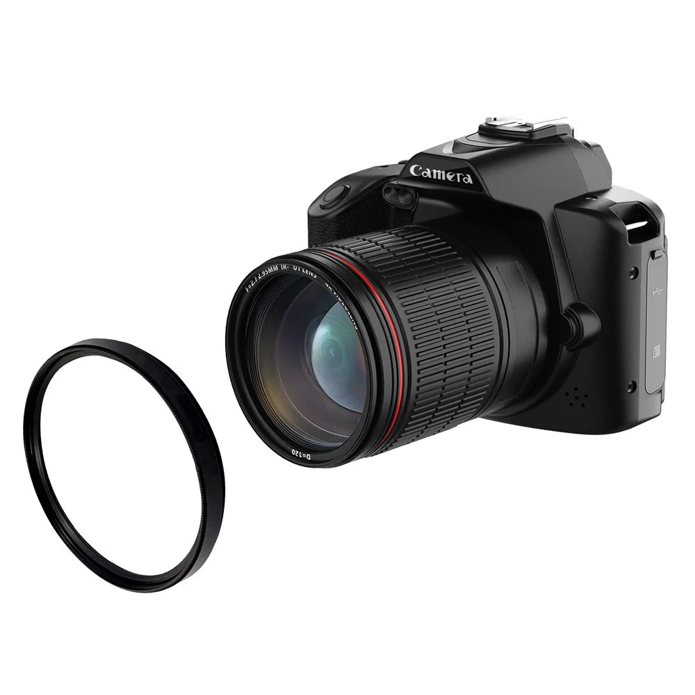 D5 HD WiFi Digital Camera 4K Dual Lens Night Vision DV Video Camera with Macro Lens - 1
