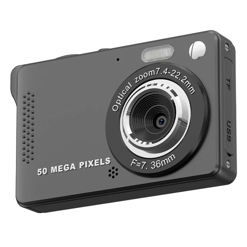 M08 2.8 Inch Compact CCD Digital Camera Auto Focus 1080P Video Recorder with 64G TF Card + Card Reader - Black - 1