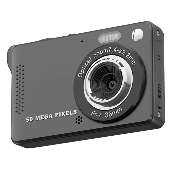 M08 2.8 Inch Compact CCD Digital Camera Auto Focus 1080P Video Recorder with 64G TF Card + Card Reader - Black - 1