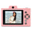 H8S 2.8 Inch Digital Camera HD Dual Lens Video Recording CCD Camera with 64G TF Card + Card Reader - Pink - 1