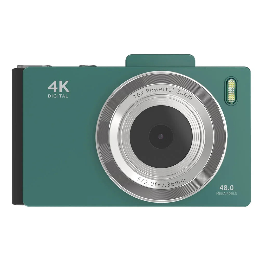 H18 2.8 Inch IPS HD Digital Camera Dual Lens Entry Level CCD Camera with 32G Memory Card + Card Reader - Green - 1