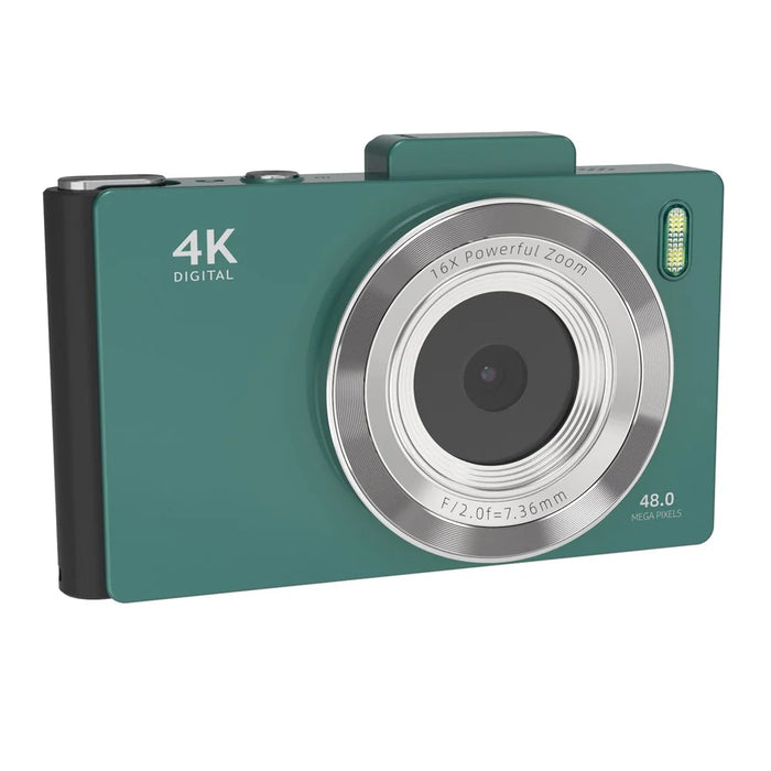 H18 2.8 Inch IPS HD Digital Camera Dual Lens Entry Level CCD Camera with 32G Memory Card + Card Reader - Green - 5