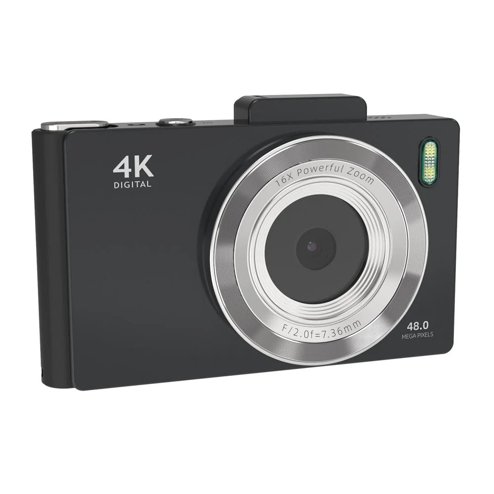 H18 2.8 Inch IPS HD Digital Camera Dual Lens Entry Level CCD Camera with Built-In Flash - Black - 5