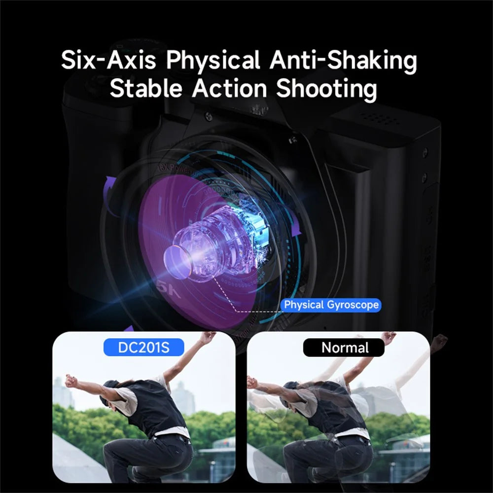 DC-201S 3.5 Inch IPS Screen 5K Digital Camera 6 Axis Anti Shaking Camcorder 16x Digital Zoom Video Recorder - EU Plug - 7