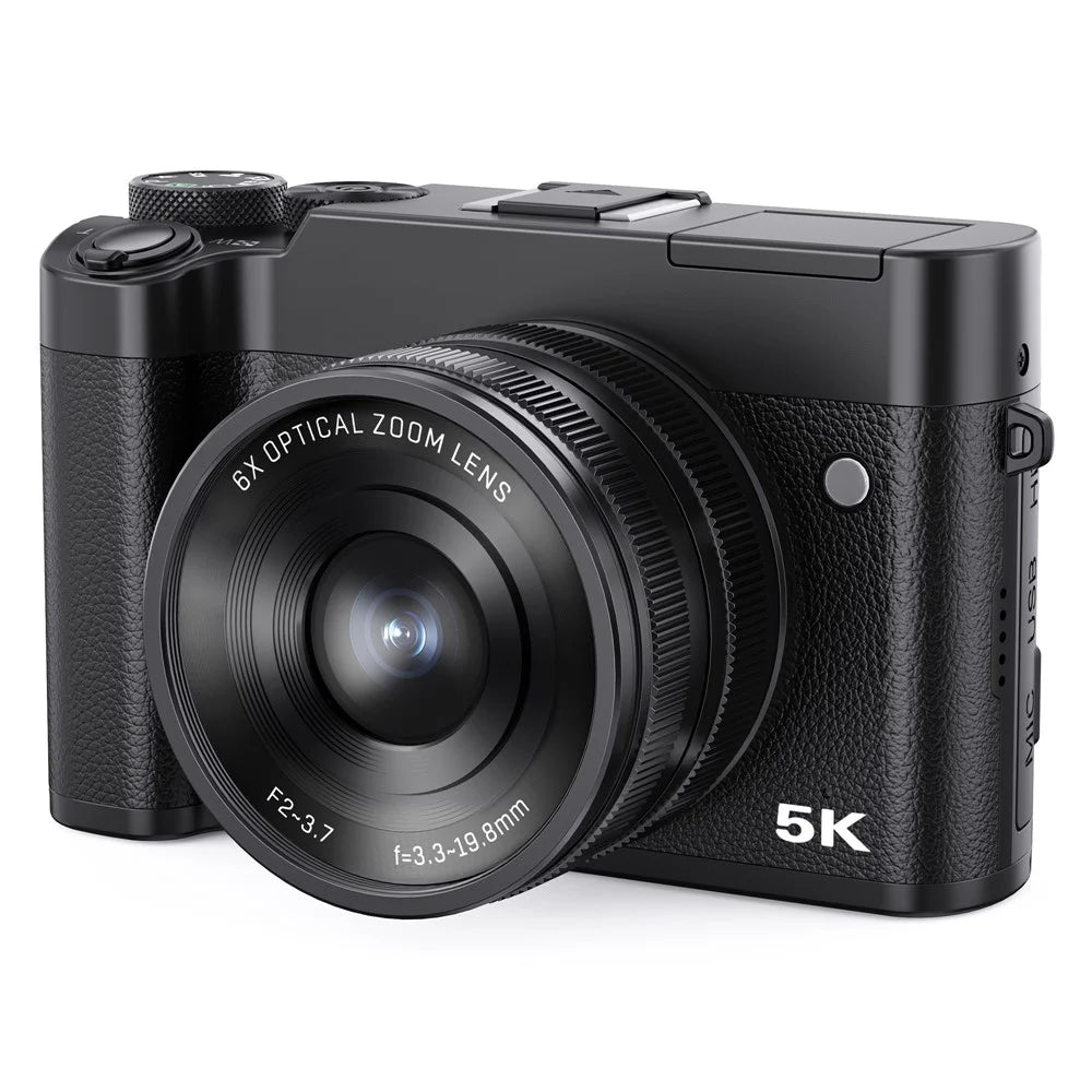 DC205X 5K 64MP Digital Camera for Photography 6X Optical Zoom WiFi Camcorder with Dual Lens - EU Plug - 1