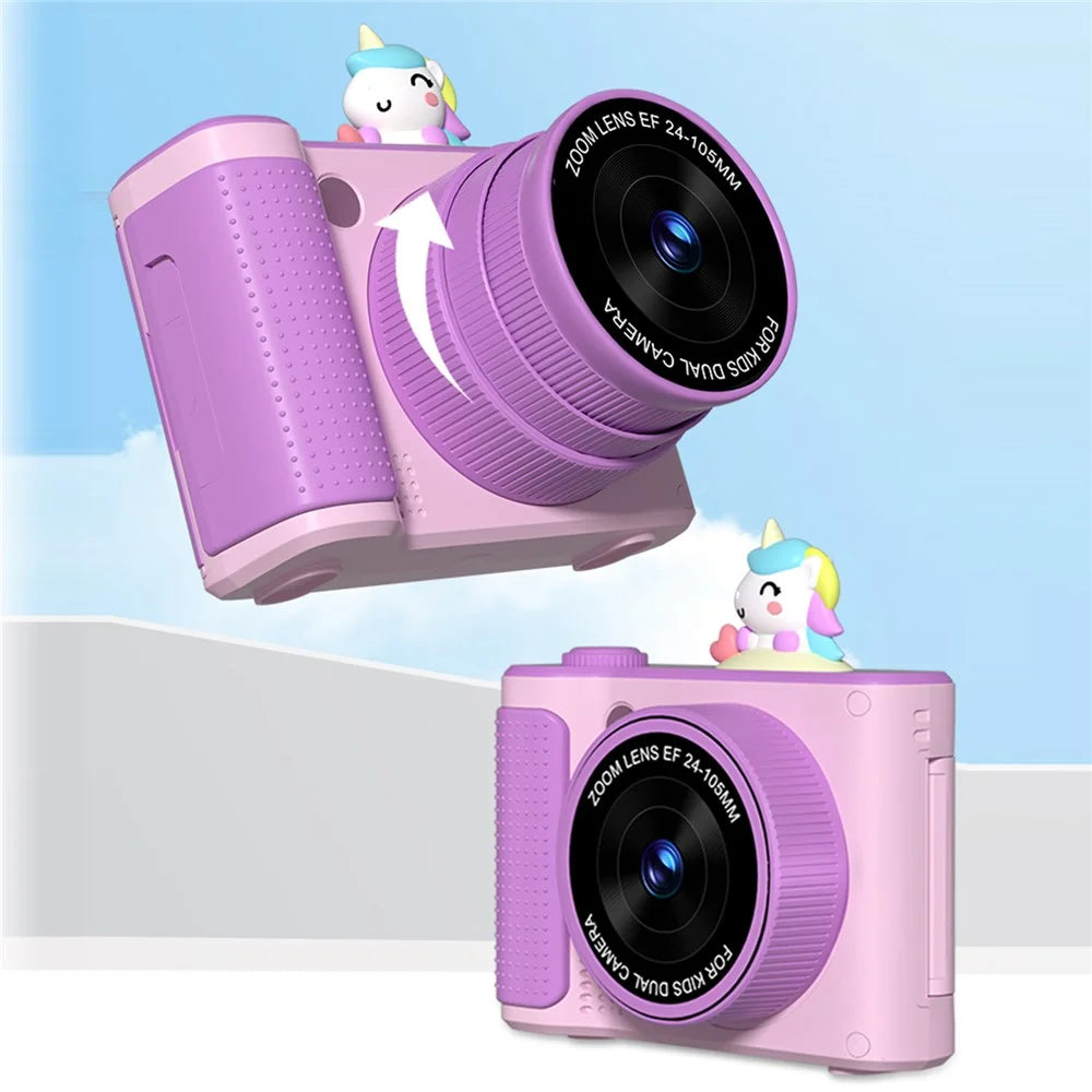 S6 2.4 Inch Flip Screen Digital Camera Telescopic Lens Photography Video CCD with 32GB Card + Card Reader - Purple - 2