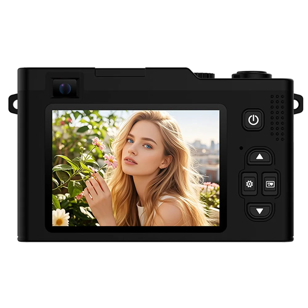H03 2.4 Inch HD Digital Camera 15X Zoom Dual Lens Video Recorder Retro CCD with  WiFi Transfer - Black - 2
